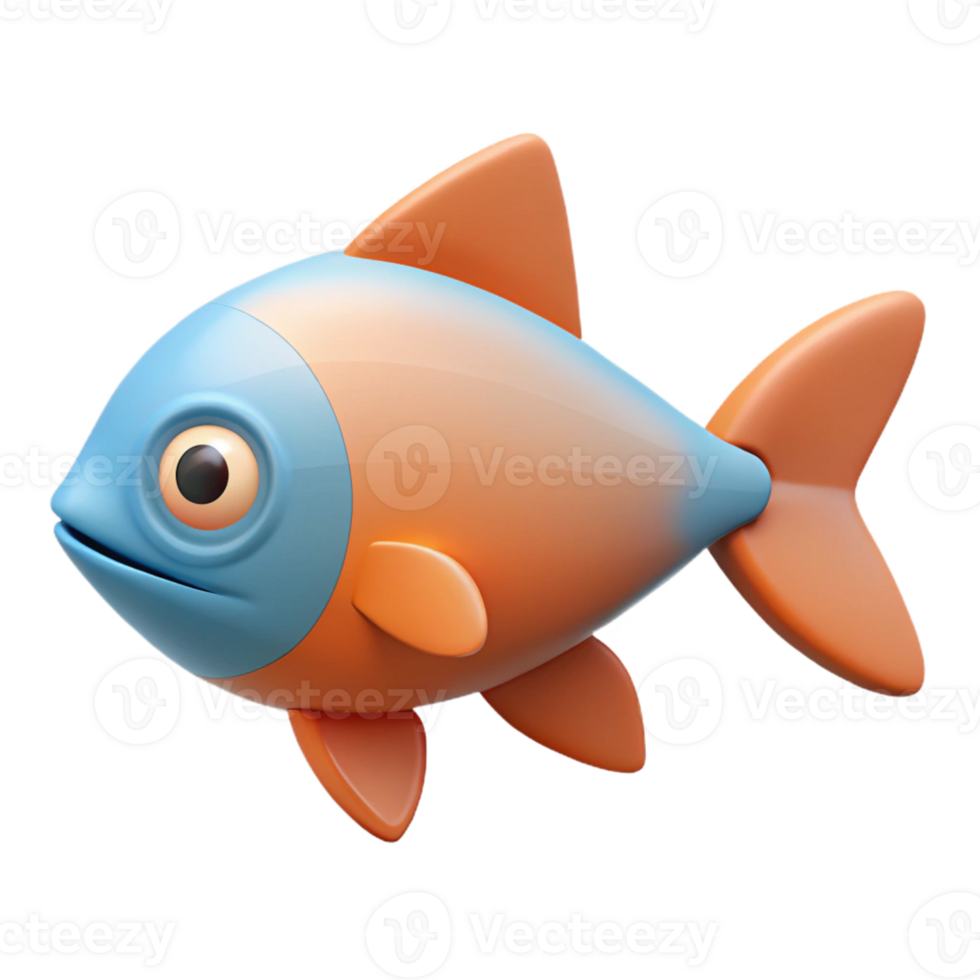 breathtaking impressionist Scalable, flat color illustration of a fish. Crisp edges, single-weight stroke with Scalable Design. refined png