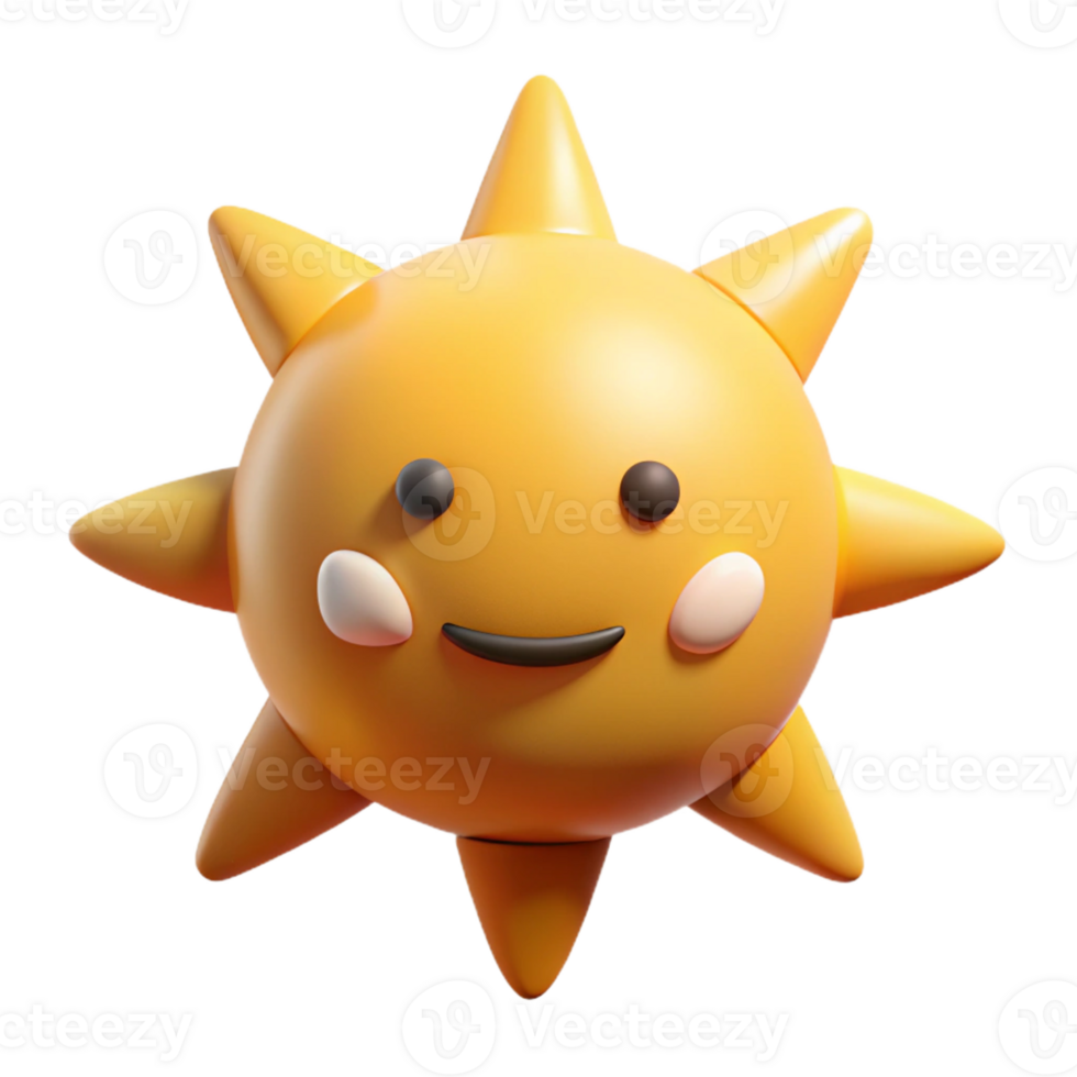 elegant victorian Smiling sun with triangular rays. Clean lines, flat color, minimal design with Scalable Design. detailed png