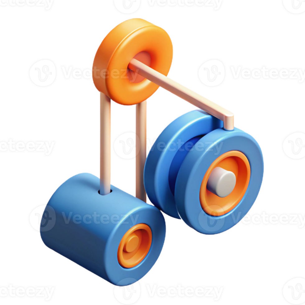 acclaimed classic Scalable pulley system illustration, crisp edges, flat color with Scalable Design. gallery standard png