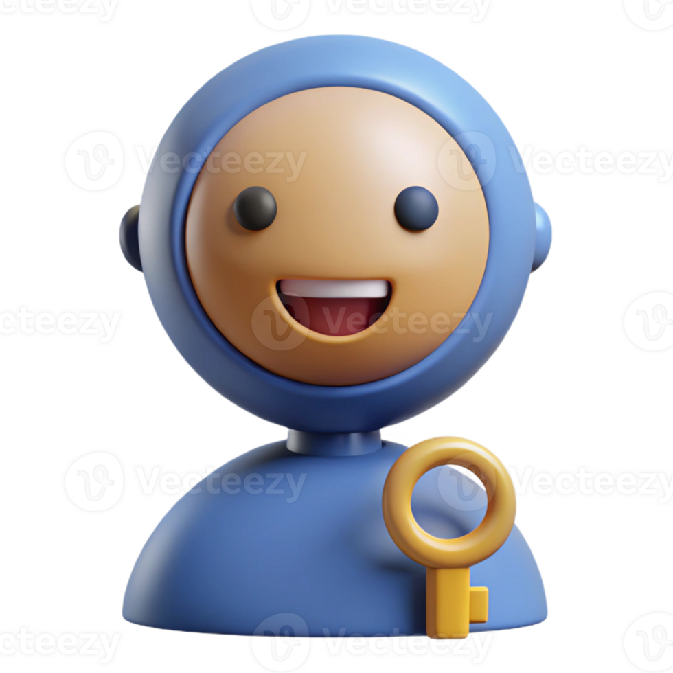 distintivo meio século sorridente crescente lua personagem com aguçado pontas. limpar \ limpo linhas, plano cor, mínimo Projeto com escalável Projeto. impecável png