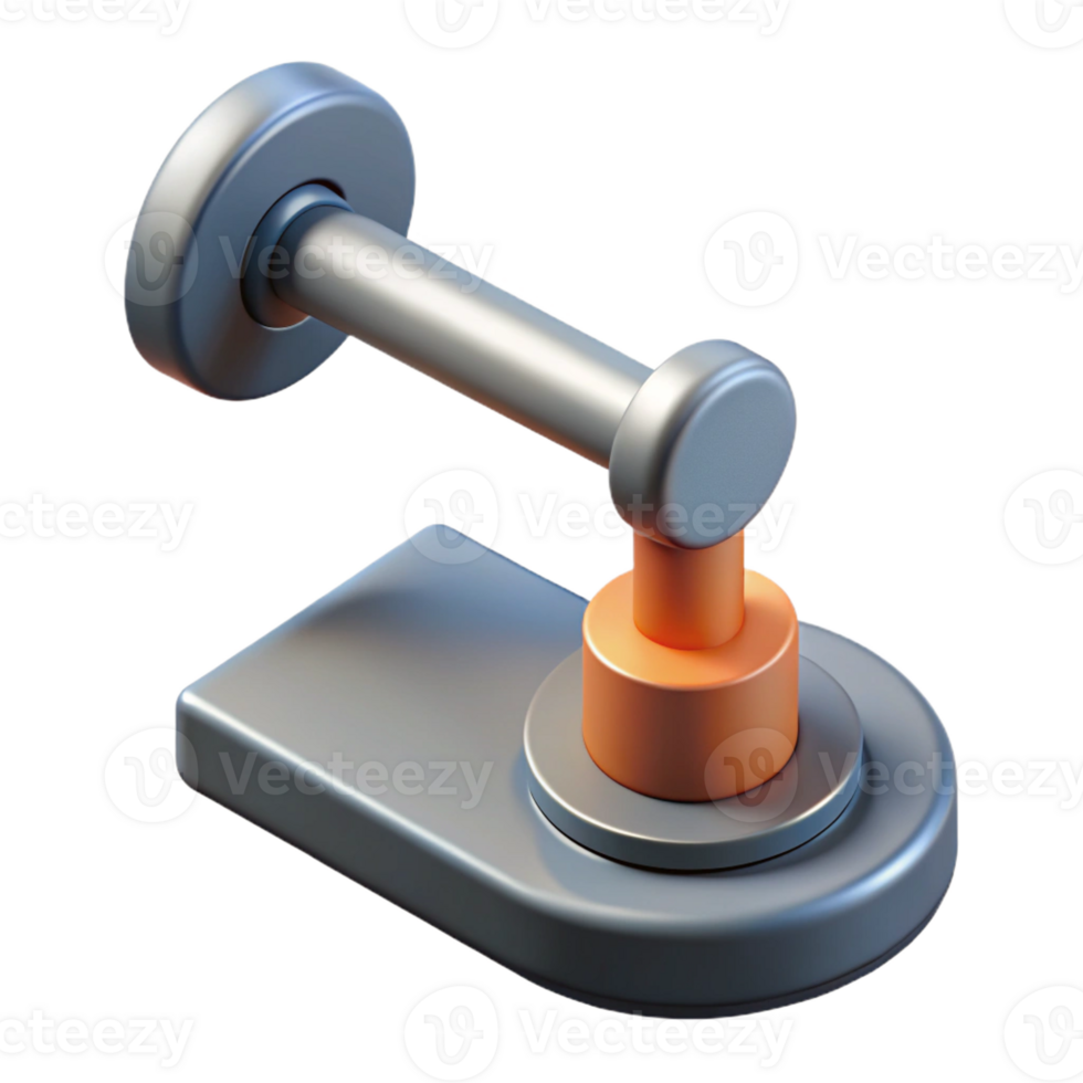 bold spectacular Technical illustration of a lever. Minimal, single-weight stroke, with Scalable Design. authentic png