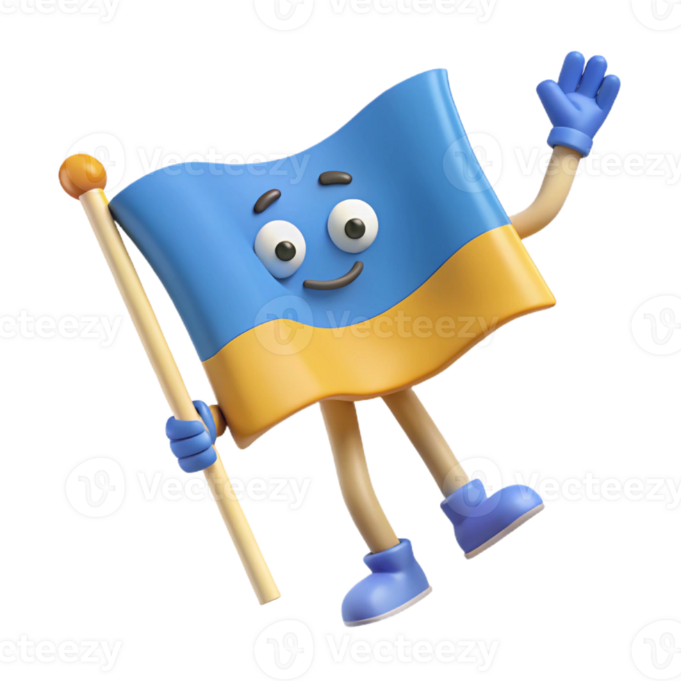 extraordinary minimalist Waving flag character with straight lines. Crisp edges, minimal design, flat color with Scalable Design. masterfully captured png