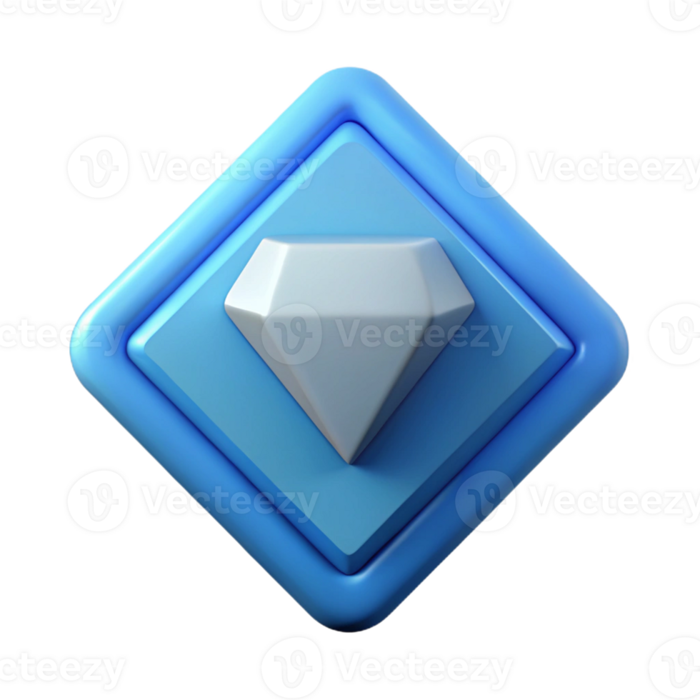 enchanting tranquil surreal Diamond-shaped badge with a central dot. Geometric, clean lines, with Scalable Design. masterfully captured png