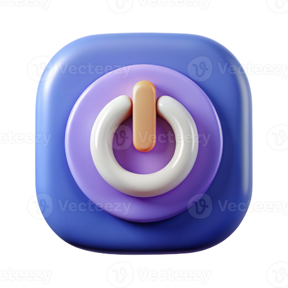 magnificent surreal A symmetrical, scalable power button icon. Flat color, clean lines with Scalable Design. detailed png
