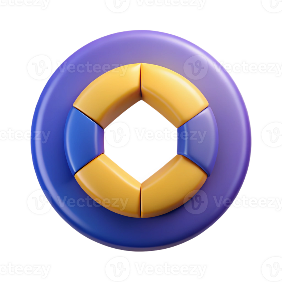 vibrante enérgico futurista circular logotipo com três interseção linhas. fresco arestas, simétrico, plano cor com escalável Projeto. magistralmente capturado png