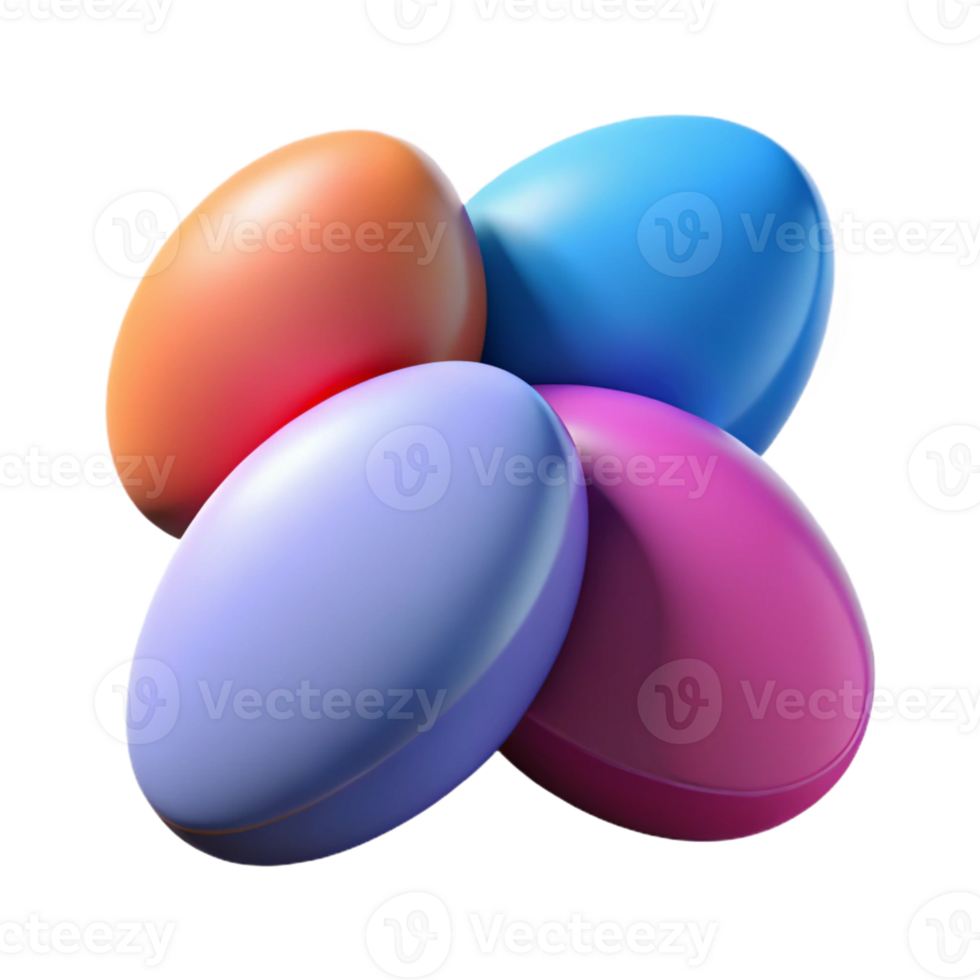 exemplary artistic Overlapping, sharp-edged ovals. Flat color, clean lines with Scalable Design. 8K png