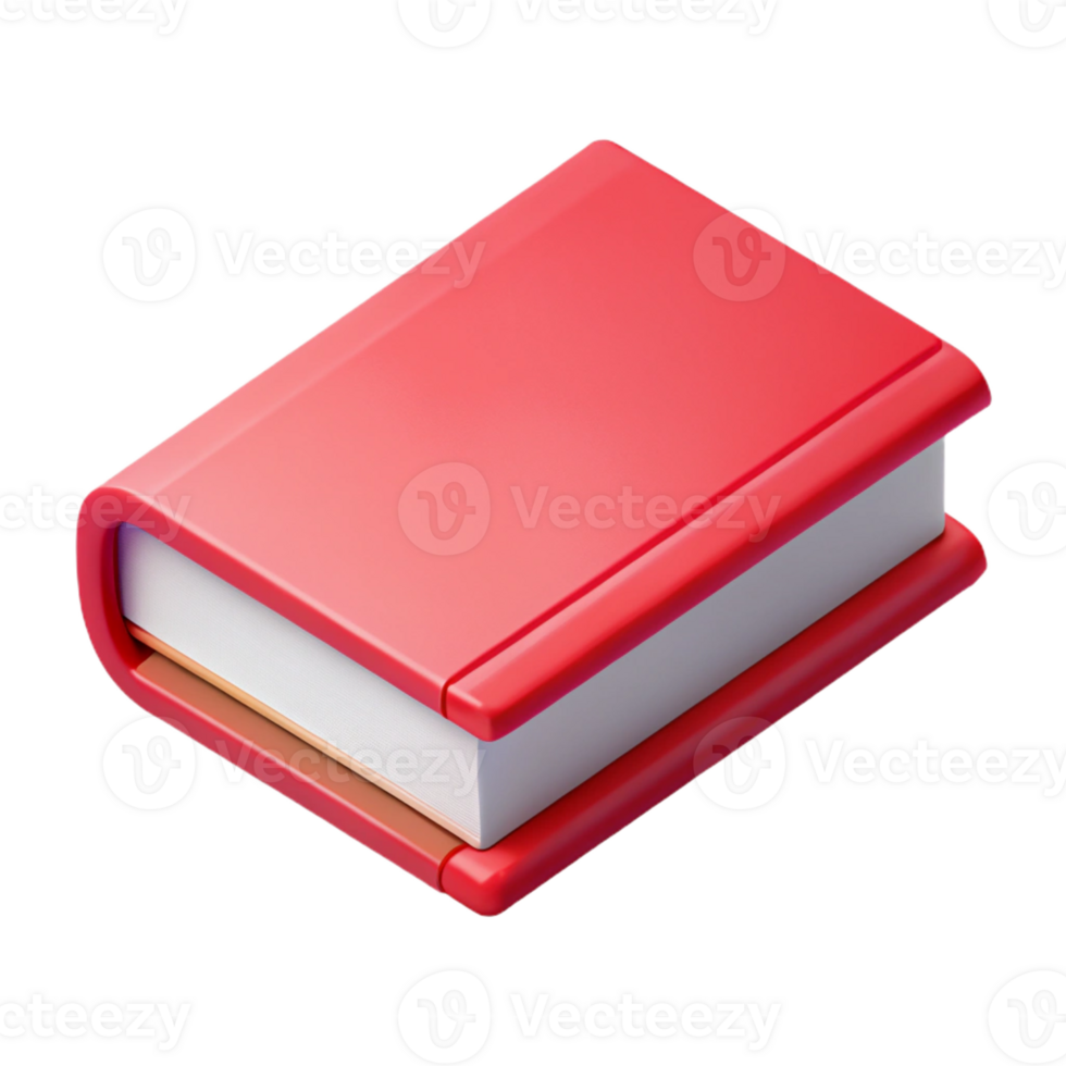 majestic nordic Flat color isometric closed book with clean lines and a red cover with Scalable Design. impeccable png