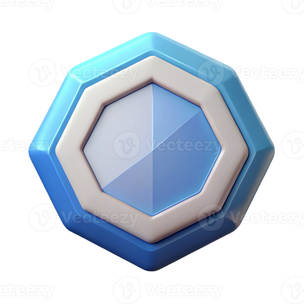 ethereal picturesque Octagonal badge divided into four sections. Crisp edges, flat color, symmetrical with Scalable Design. impeccable png