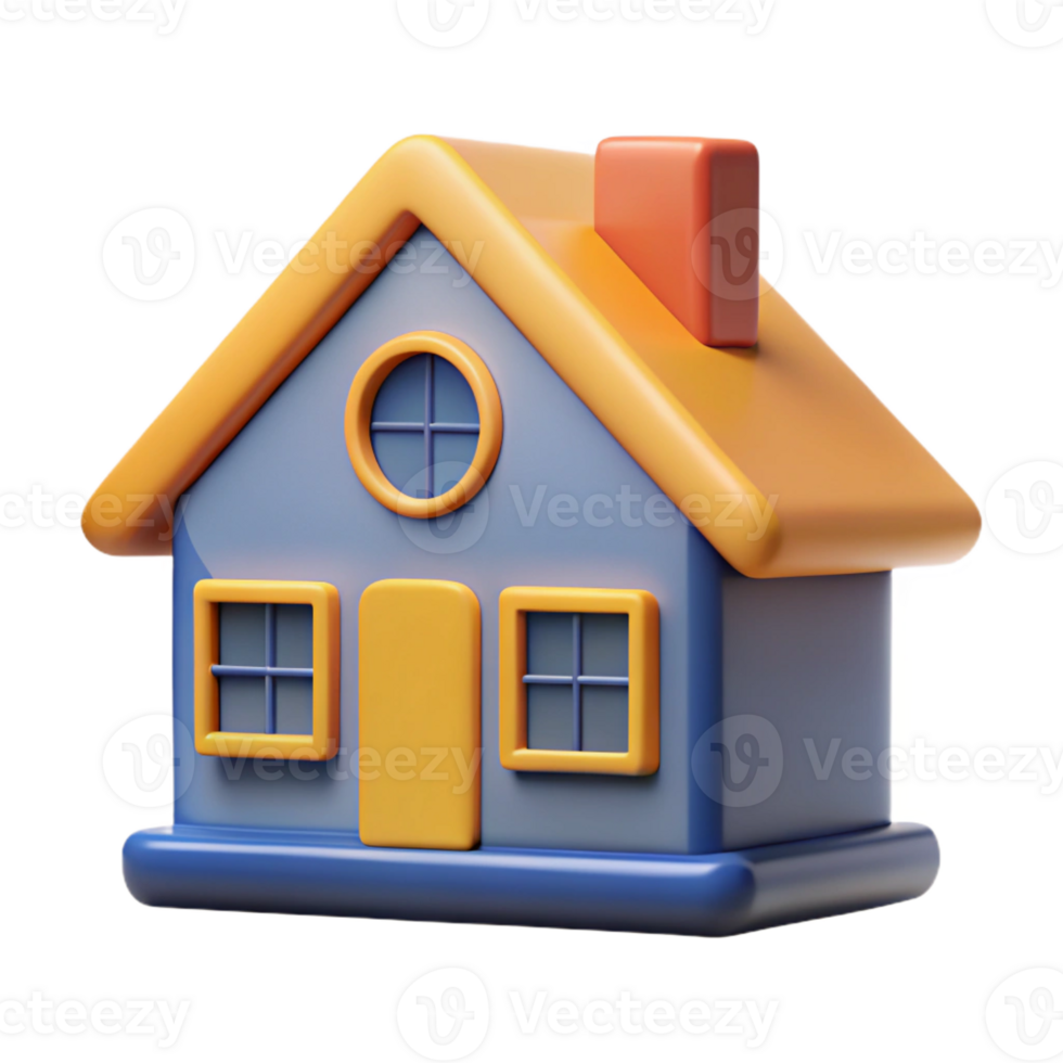 elegant artistic House shaped character with square windows, triangular roof. Crisp edges, minimal, flat color with Scalable Design. exclusive png