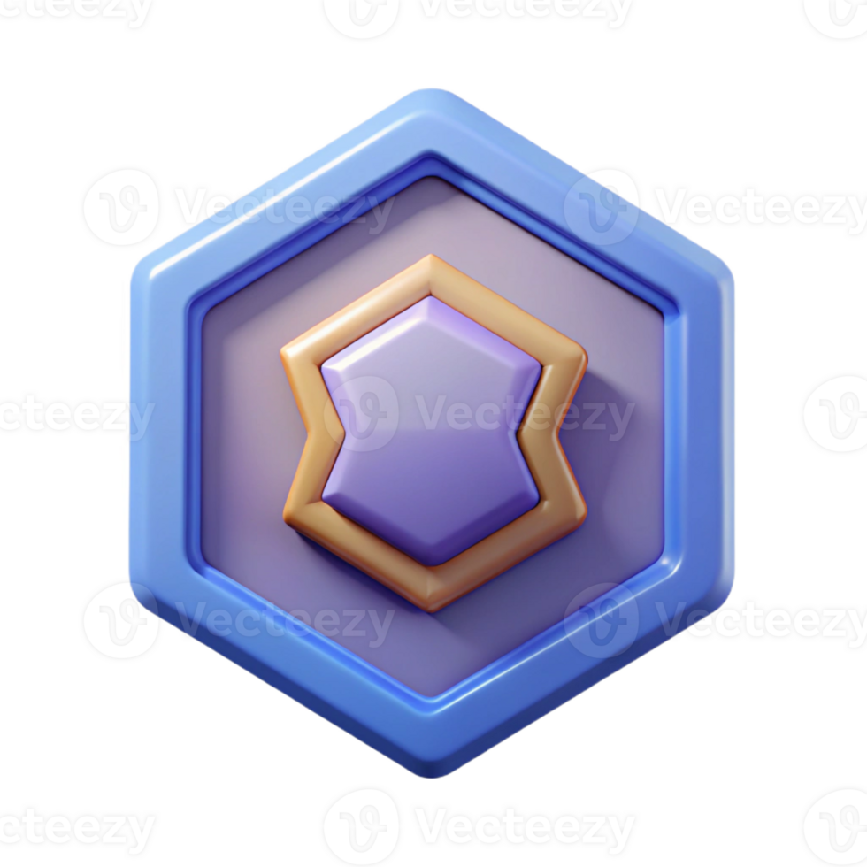 dazzling traditional Pentagon badge with a centered circle. Geometric, clean lines, with Scalable Design. professional png