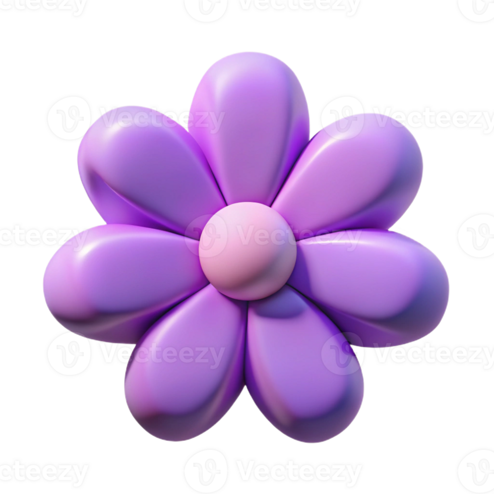 exceptional gothic Flower with five rounded petals. Symmetrical, flat color, with Scalable Design. refined png