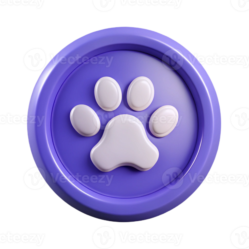 ethereal immaculate Circular badge, simplified paw print. Clean lines, crisp edges, with Scalable Design. impeccable png