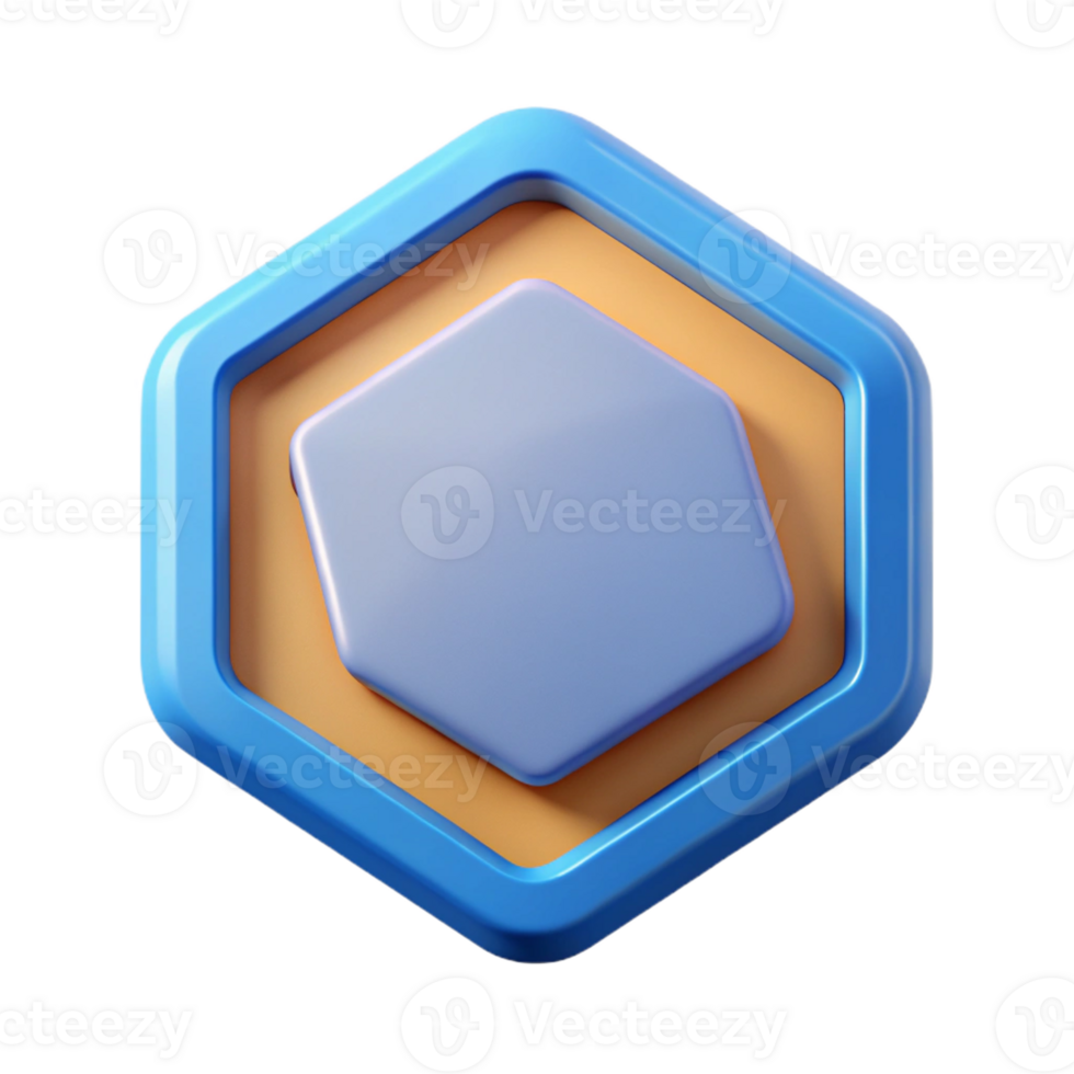 imaculado alegre nórdico hexagonal crachá com uma fino fronteira. limpar \ limpo linhas, escalável, mínimo com escalável Projeto. sem falhas png