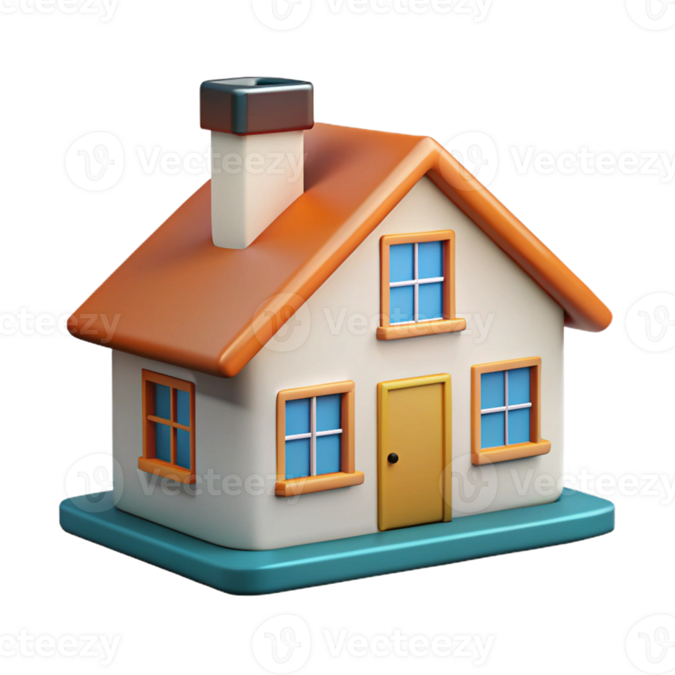 elegant romantic industrial House with a chimney and square windows. Clean lines, crisp edges, with Scalable Design. exclusive png
