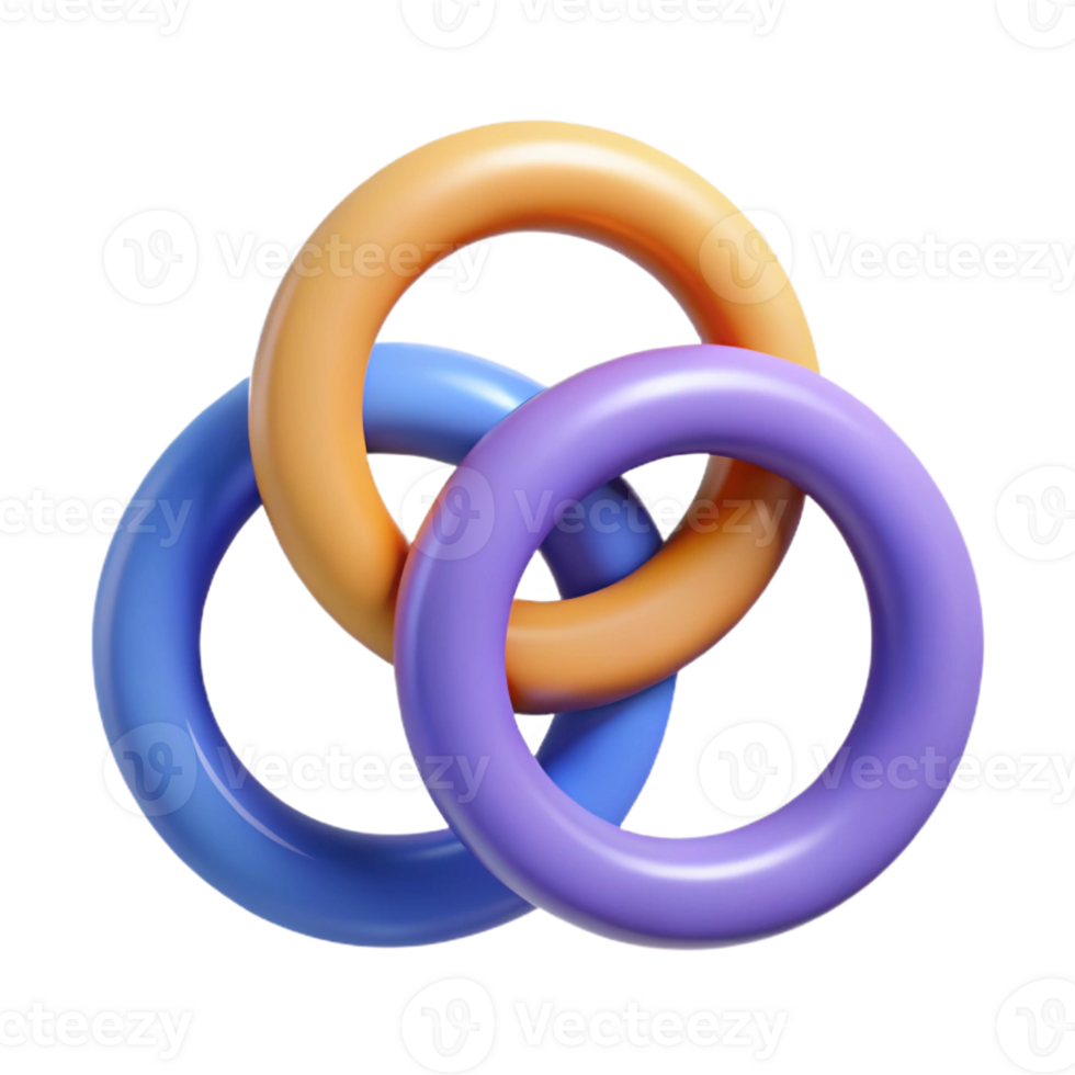 impressive inspired Three interlocking circles representing connection. Clean lines, flat color, minimal design with Scalable Design. png
