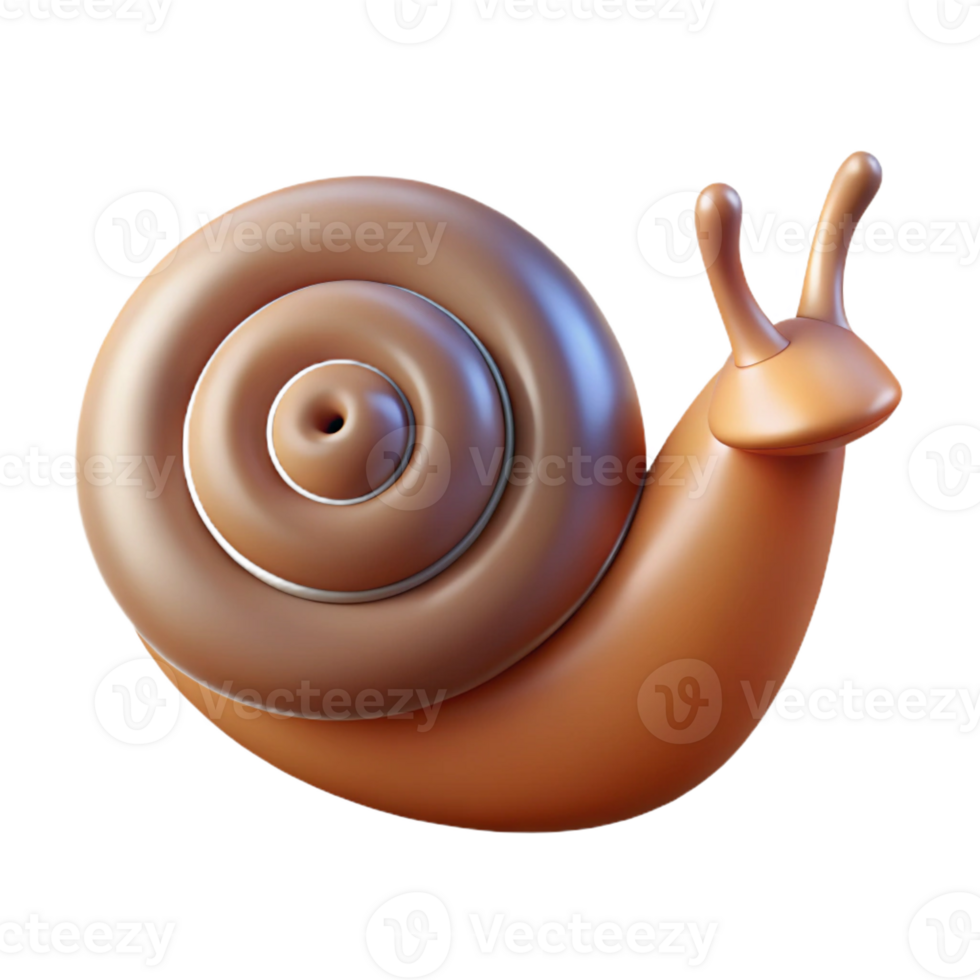 alegre vibrante Caracol com uma espiral concha. fresco arestas, peso único AVC, com escalável Projeto. detalhado png