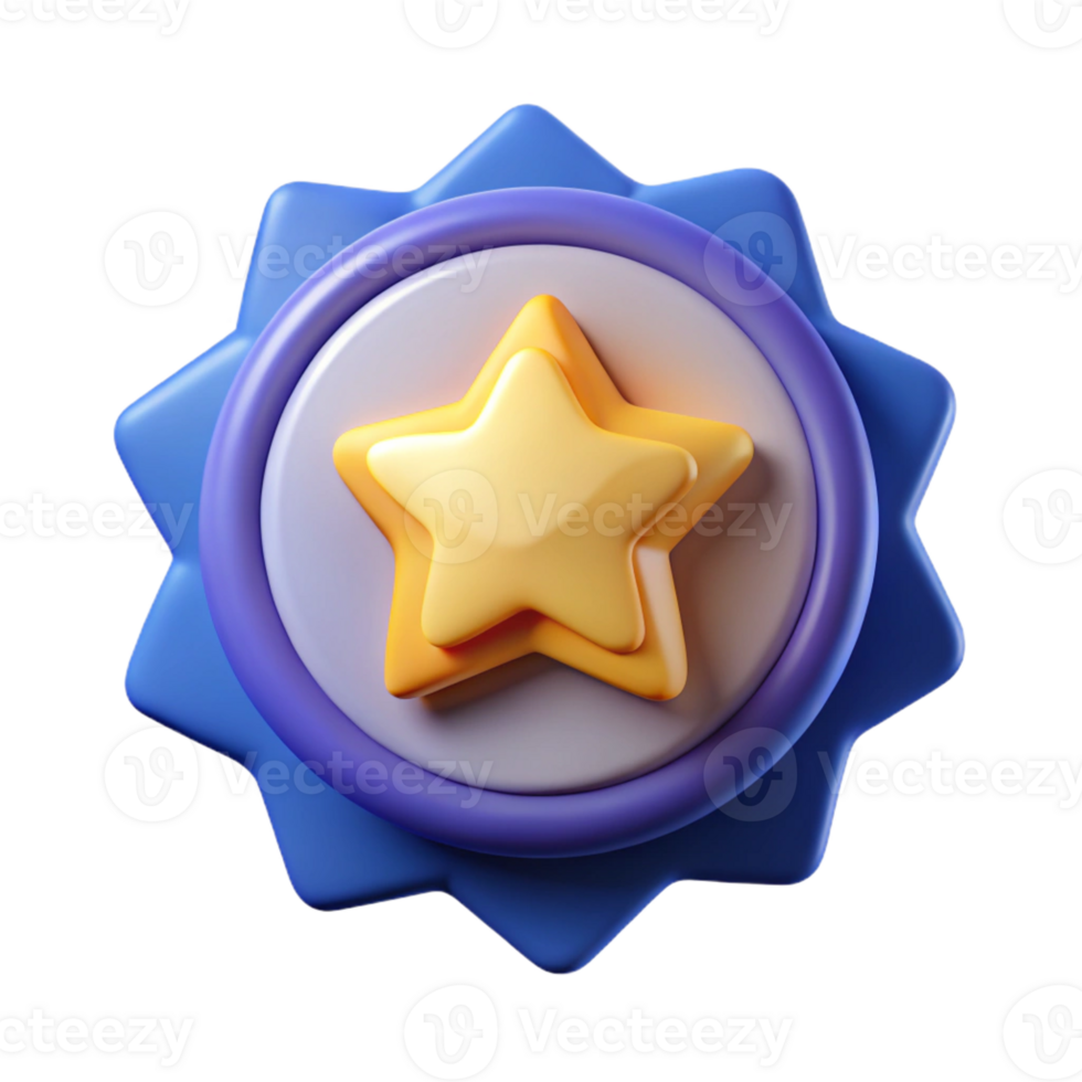 captivating classic Circular badge with a stylized star. Clean lines, flat color, crisp edges with Scalable Design. professional png