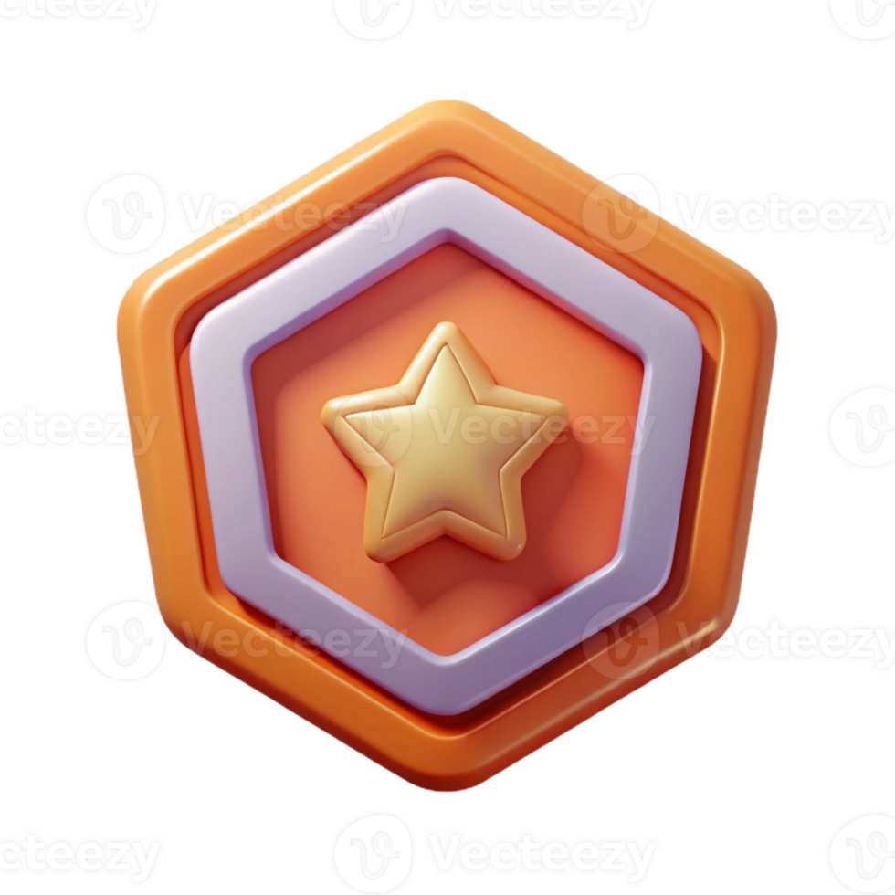 dramatic mesmerizing Octagonal badge with a star outline. Crisp edges, flat color, single-weight stroke with Scalable Design. artisan png