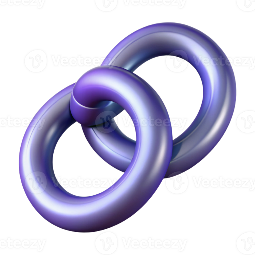enchanting retro Interlocking circles forming a chain link. Clean lines, with Scalable Design. premium png