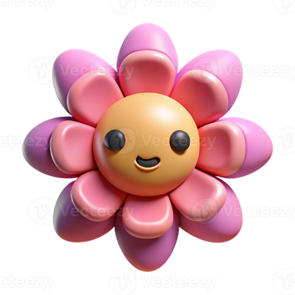 majestic exemplary Flower character with rounded petals. Clean lines, flat color, with Scalable Design. png