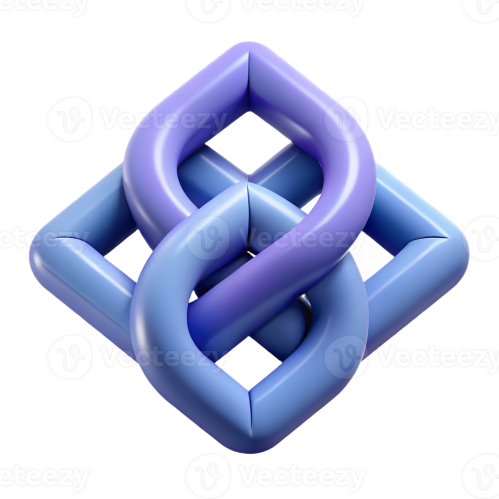 hypnotic harmonious nordic Geometric symbol of connection. Interlocking squares. Flat color. Clean lines. Minimal with Scalable Design. 4K png