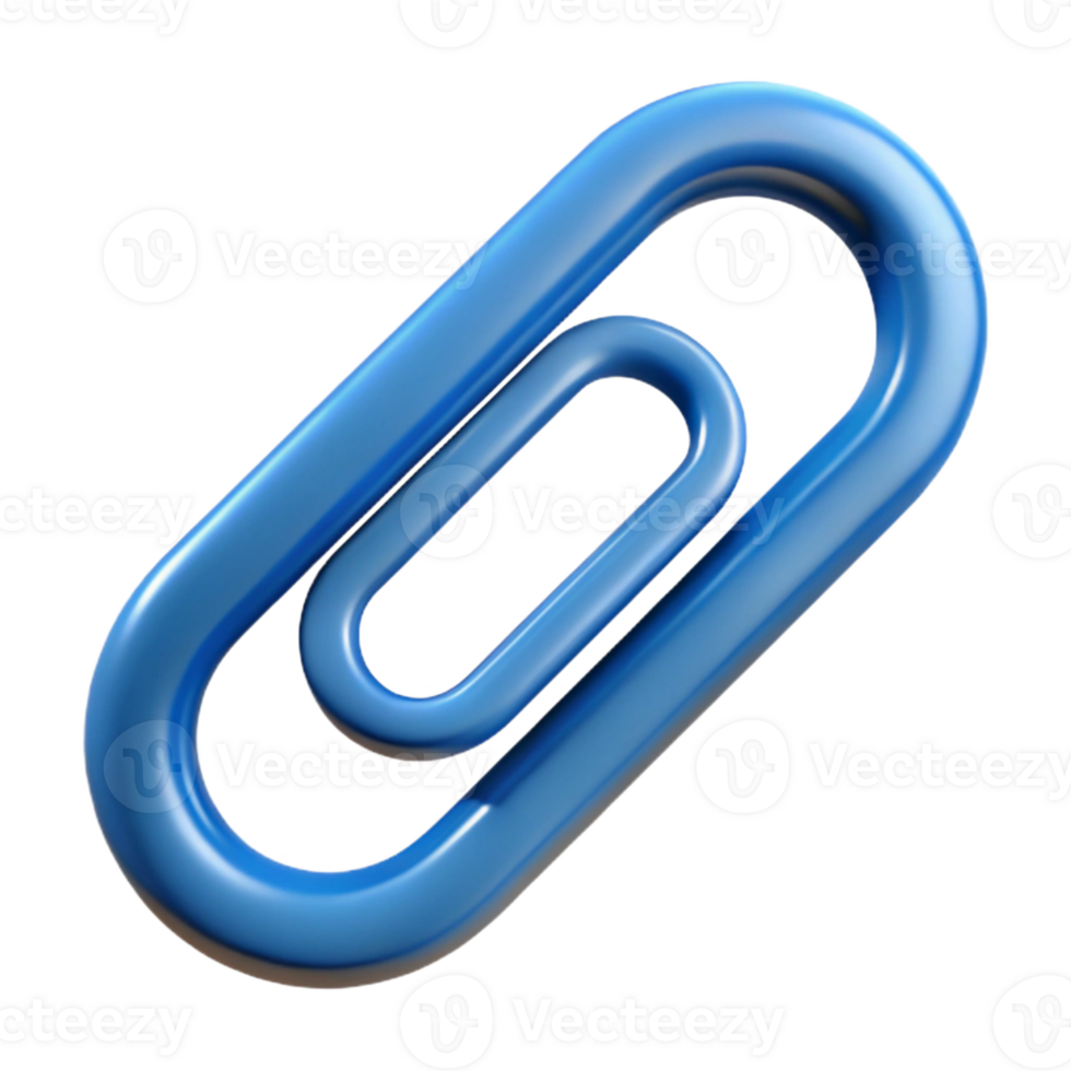 captivating unforgettable Paperclip with a looped shape. Crisp edges, flat color, with Scalable Design. png