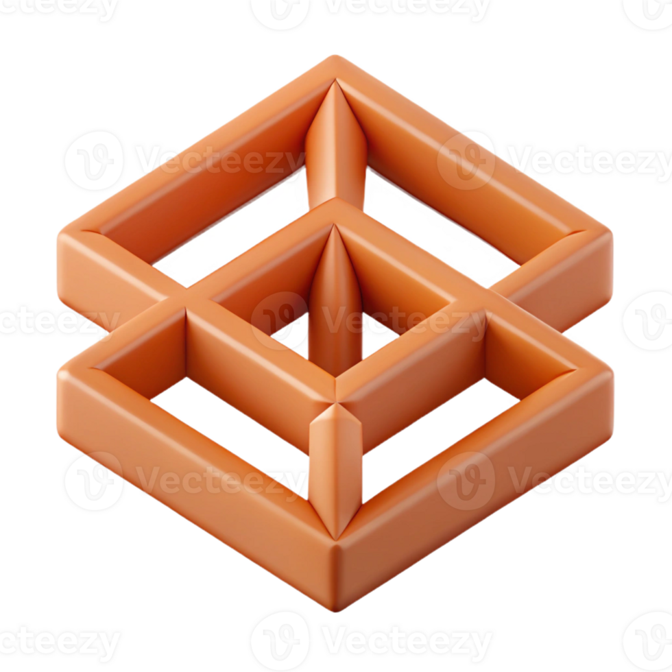fascinating exemplary Geometric arrangement of parallelograms. Crisp edges and a single-weight stroke. Flat color with Scalable Design. png