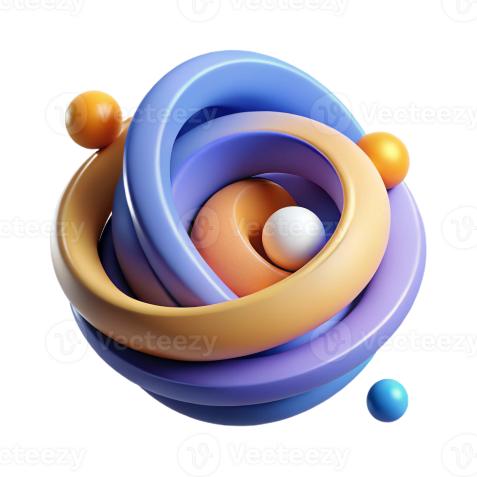 elegant distinctive Abstract composition of curved lines and circles. Clean lines, flat color, with Scalable Design. png