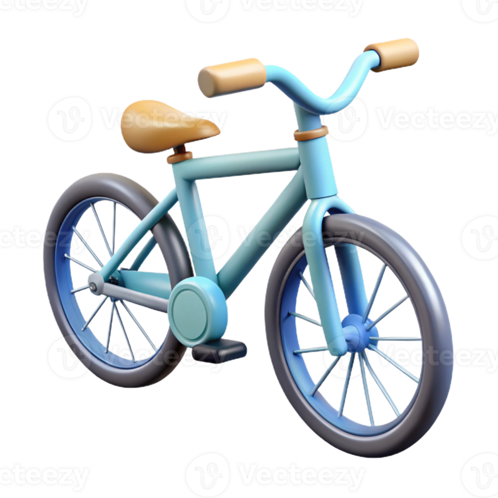 signature geometric Clean lines illustration of a bicycle. Flat color, with Scalable Design. expertly shot png