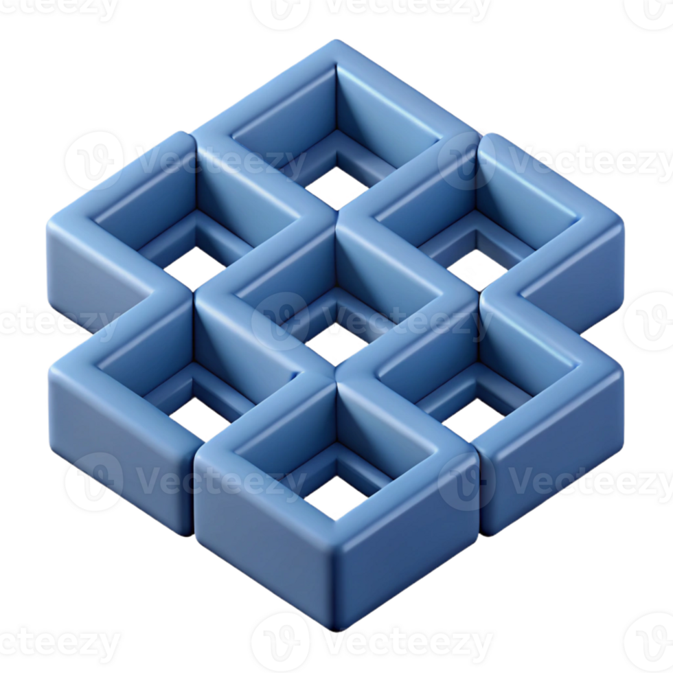 immaculate dynamic tropical Geometric pattern of nested squares, minimal, with Scalable Design. high resolution png