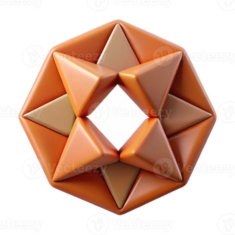 immaculate exceptional Rotating triangles forming a hexagon, flat color, crisp edges, symmetrical with Scalable Design. png