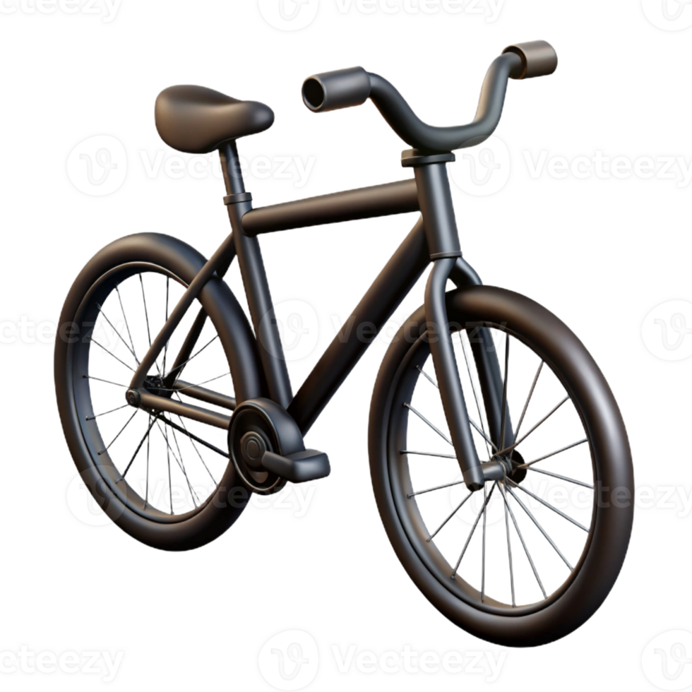 sumptuous rare A single-weight stroke black bicycle. Clean lines, flat color with Scalable Design. png