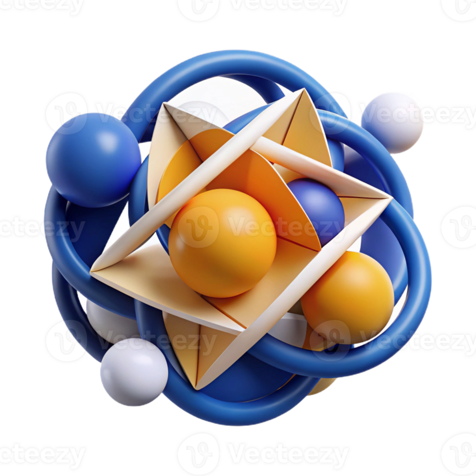 breathtaking quintessential Abstract composition of intersecting circles and triangles. Clean lines, with Scalable Design. png