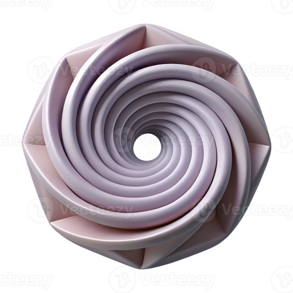 pristine peaceful surreal Geometric outline of a spiral. Clean lines, with Scalable Design. high quality png