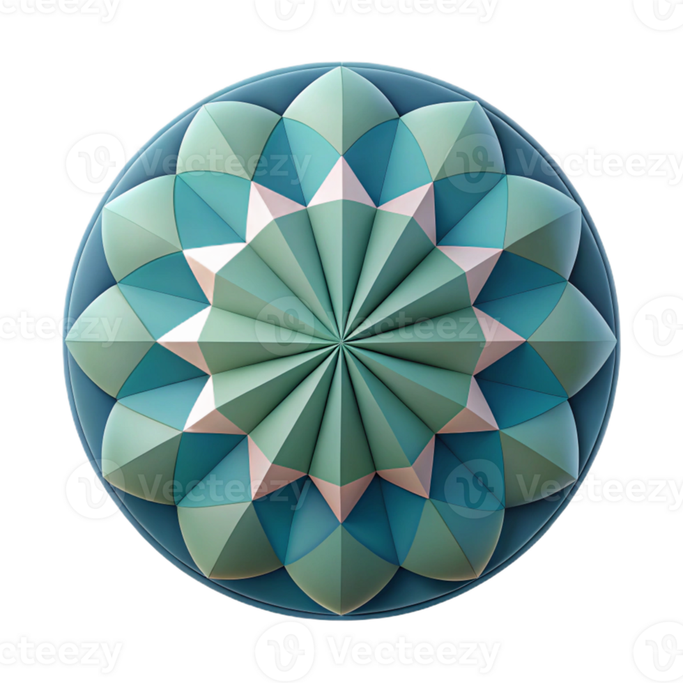 sumptuous dreamy abstract Geometric, flat color circle pattern. Symmetrical design, with Scalable Design. flawless png