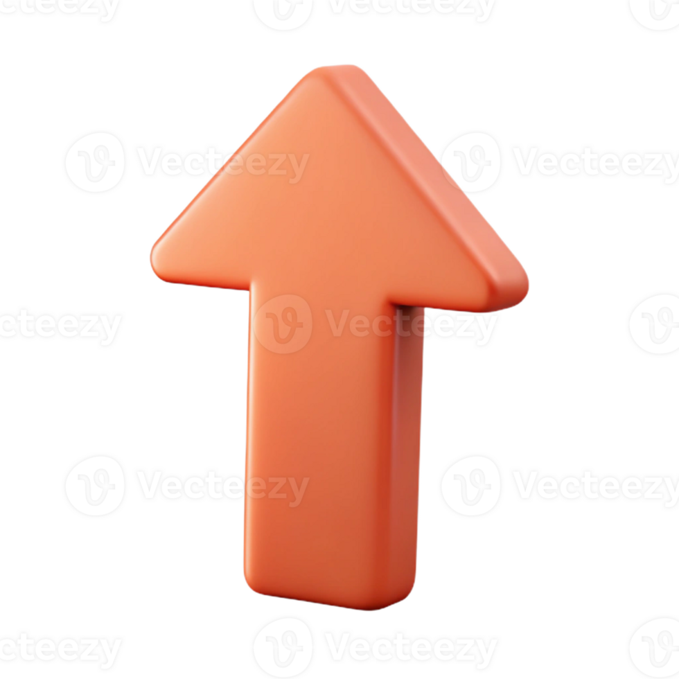 melancholic gorgeous Infographic arrow pointing upwards. Single-weight stroke, flat color, crisp edges with Scalable Design. flawless png