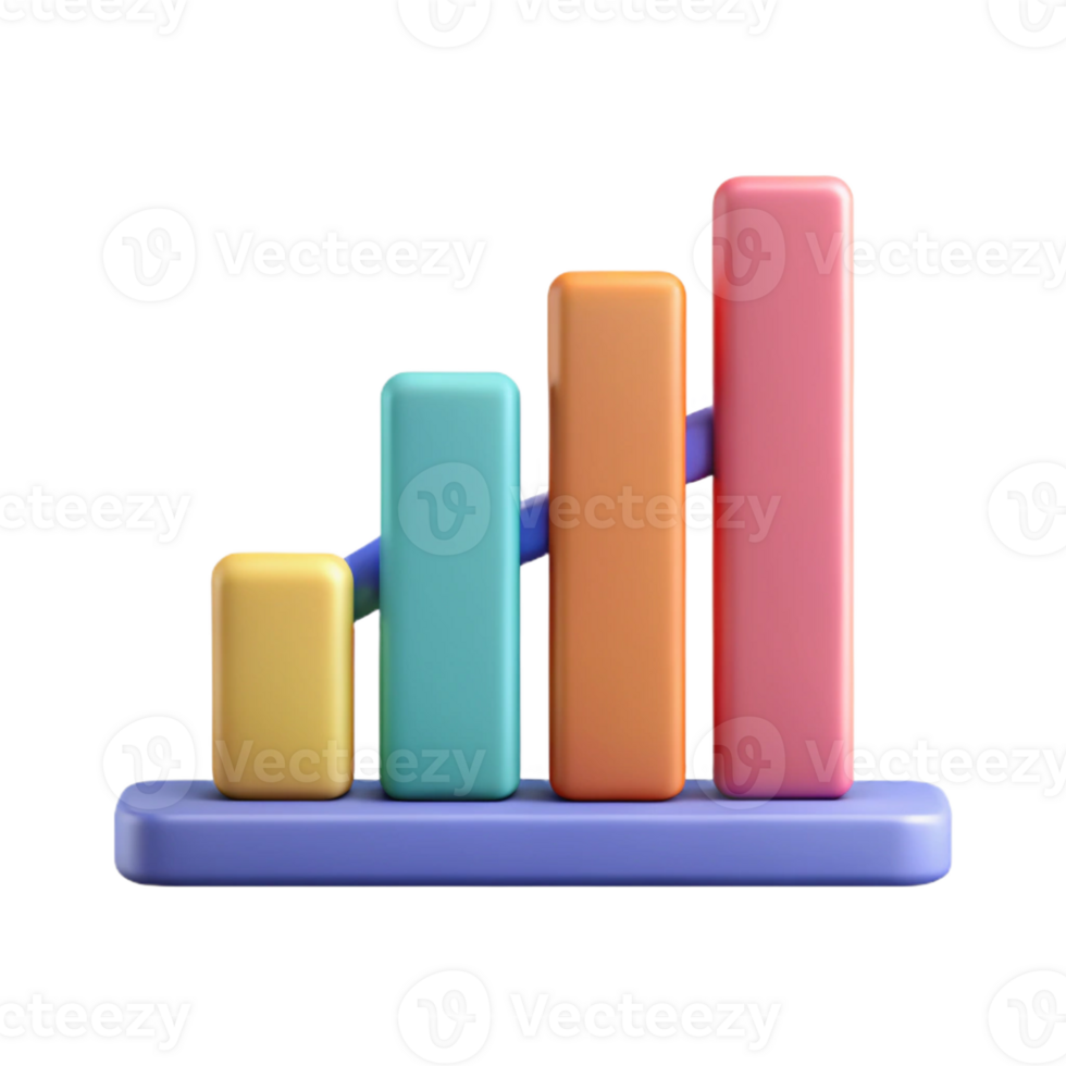 bold picturesque Bar graph with labeled axes. Single-weight stroke, flat color, minimal with Scalable Design. handcrafted png