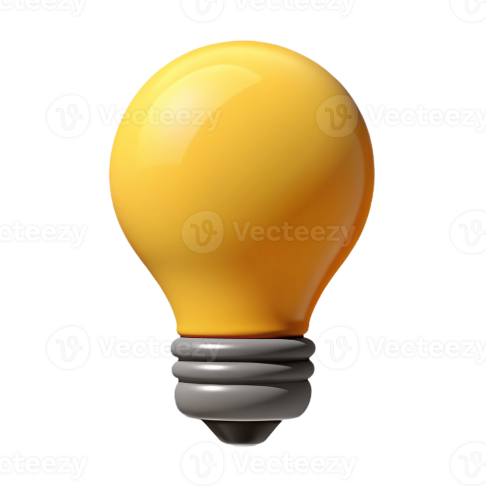 joyful gorgeous Lightbulb pictogram. Simple shape, flat color, single-weight stroke. Minimal, with Scalable Design. masterfully captured png