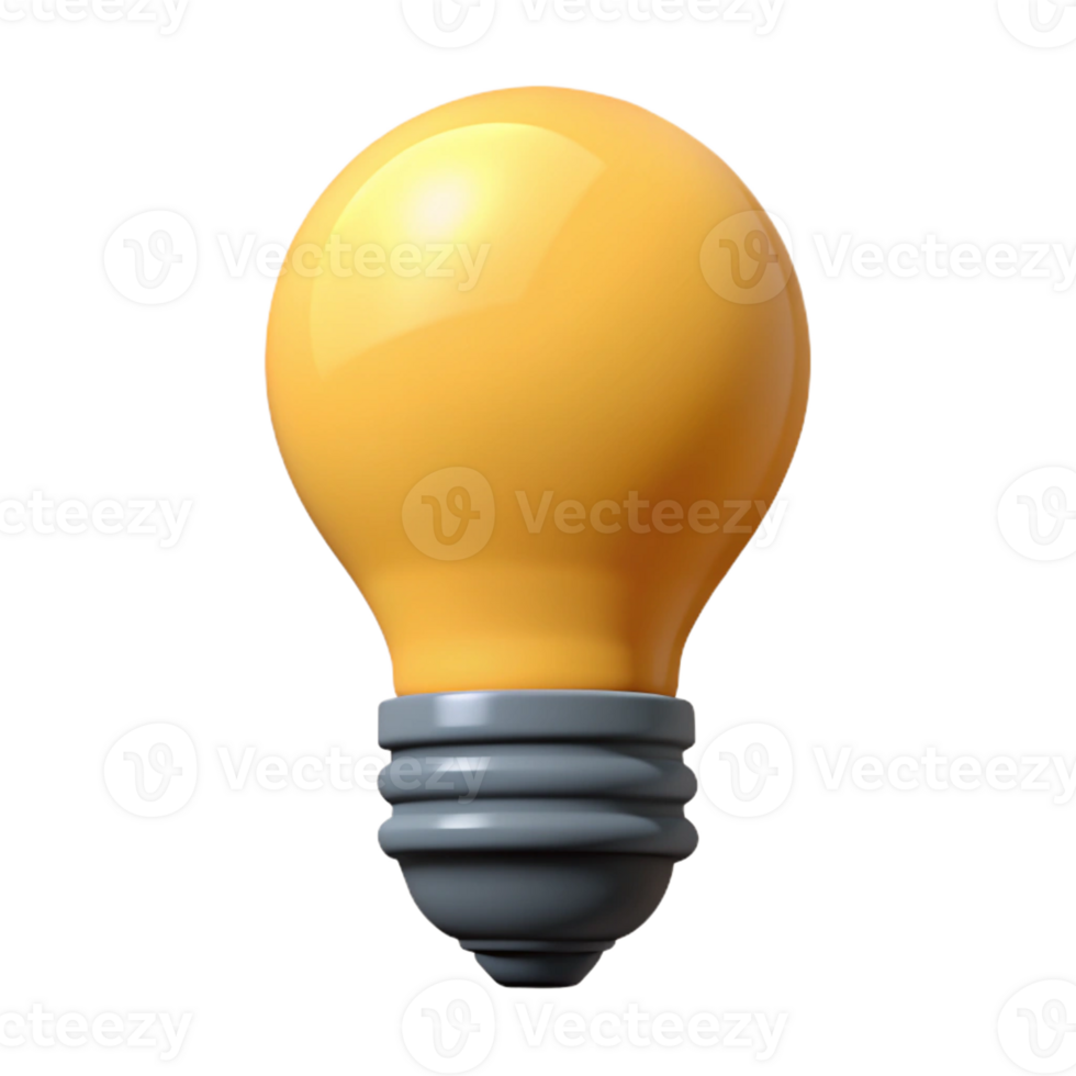 sumptuous mid-century Minimal silhouette of a lightbulb. Clean lines, flat color, with Scalable Design. elite png