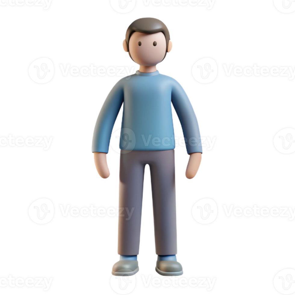 exquisite acclaimed Silhouette of a standing man. Clean lines, flat color, with Scalable Design. png