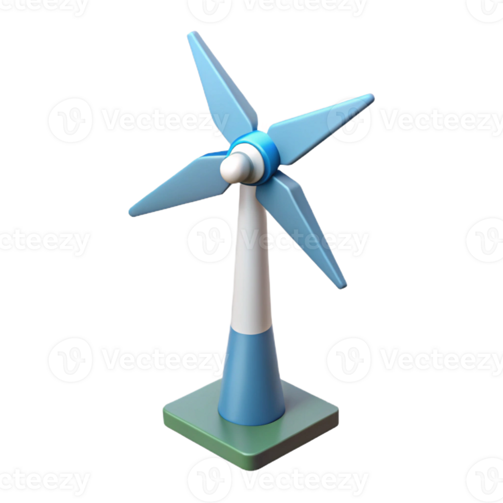 dreamy magnificent Geometric illustration of a wind turbine. Flat color, single-weight stroke with Scalable Design. detailed png