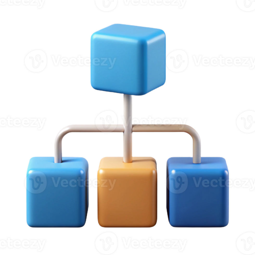 breathtaking harmonious renaissance Flowchart with three connected boxes. Crisp edges, solid colors, with Scalable Design. 4K png