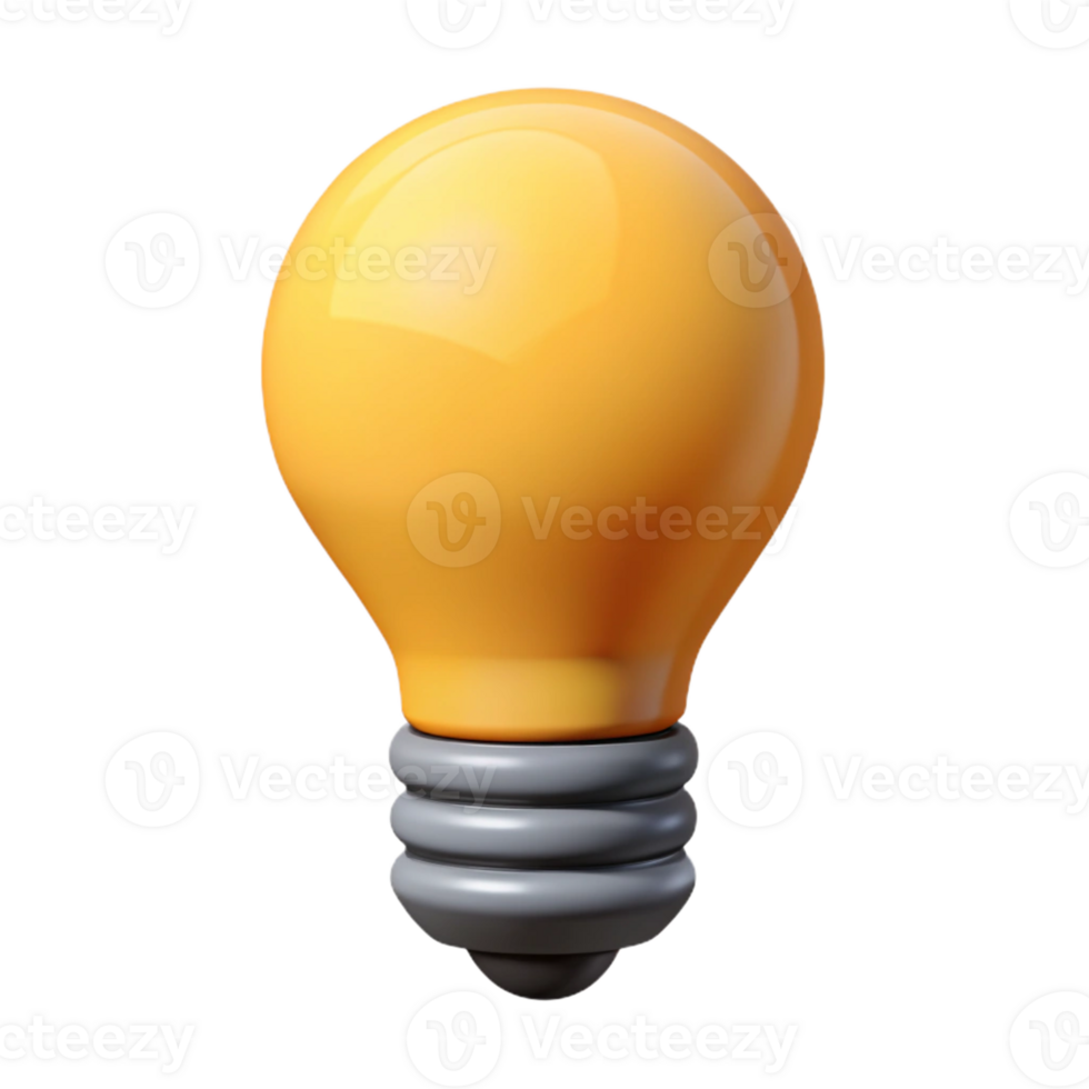 dramatic notable Lightbulb pictogram. Simple shape, flat color, single-weight stroke. Minimal, with Scalable Design. png