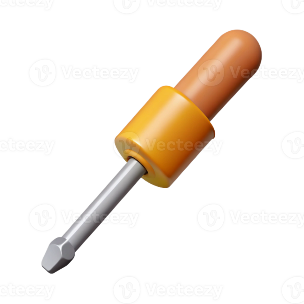 magnificent intense coastal Minimalist drawing of a screwdriver. Flat color, crisp edges, with Scalable Design. elite png