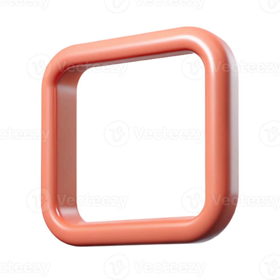 extraordinary dramatic artistic Single-weight stroke outline of a square. Minimal, with Scalable Design. flawless png