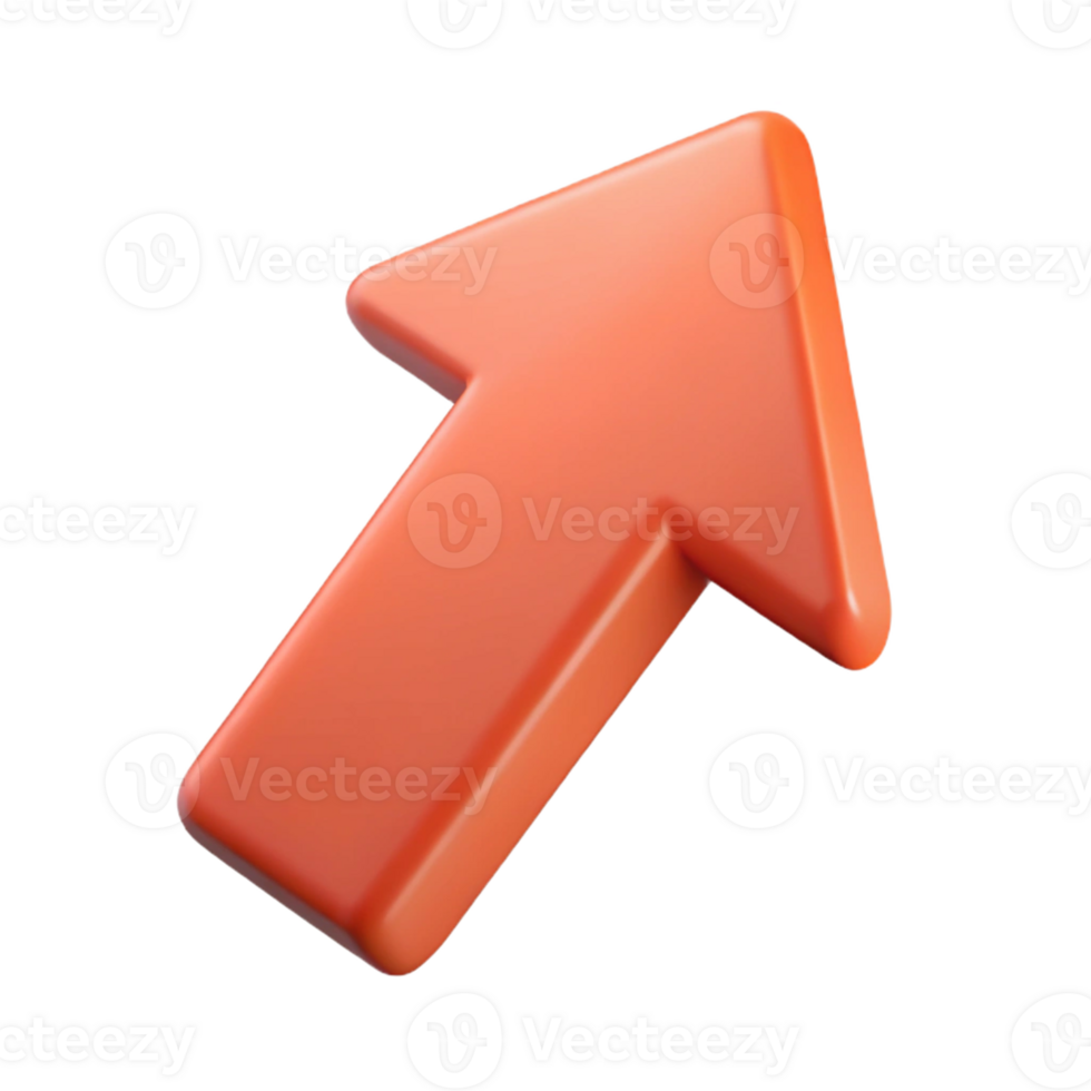 dreamy stunning Isometric arrow pointing upwards. Minimal, scalable, single-weight stroke with Scalable Design. sharp png