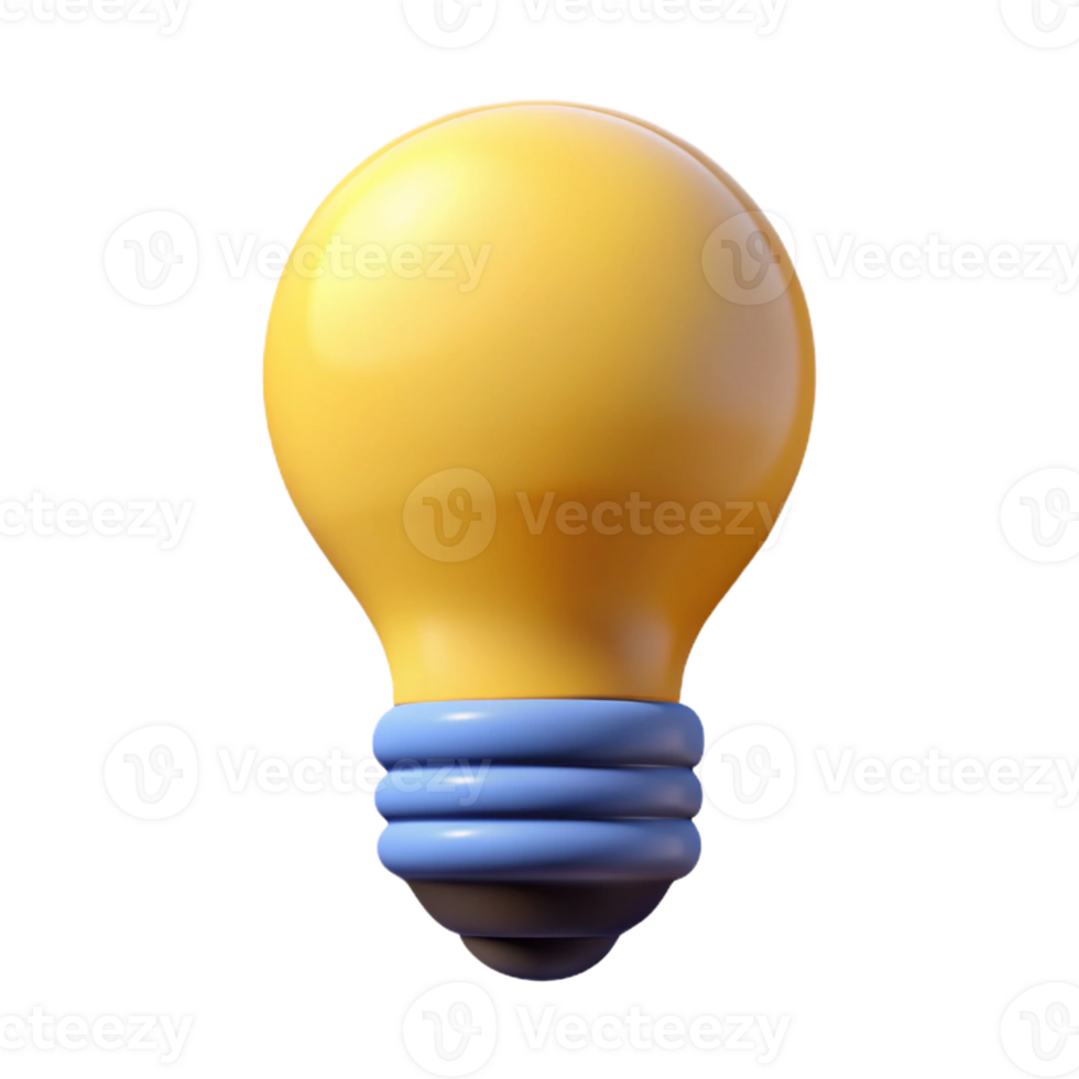 memorable impressionist Minimalist lightbulb icon. Crisp edges, flat color, single-weight stroke with Scalable Design. studio quality png