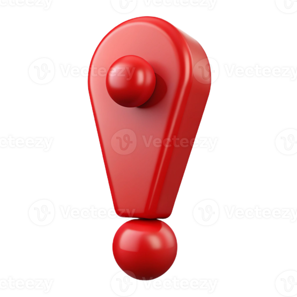 standout renaissance Crisp edges define a scalable exclamation mark in scarlet. Clean lines with Scalable Design. original png