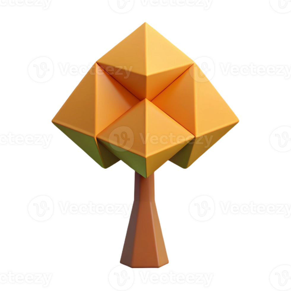 striking playful nordic Geometric tree silhouette. Crisp edges, minimal design, flat color with Scalable Design. premium png