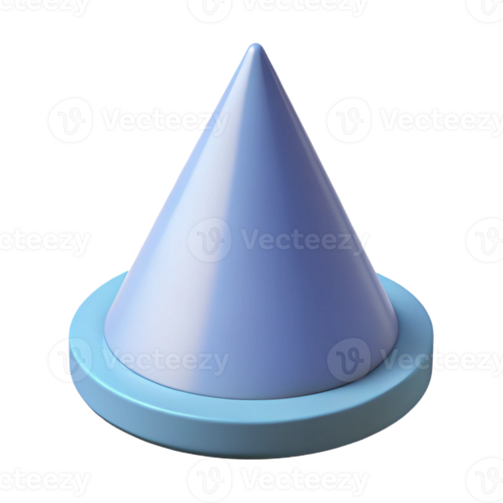 fascinating geometric Isometric projection of a cone. Crisp edges, minimal, single-weight stroke with Scalable Design. professional png